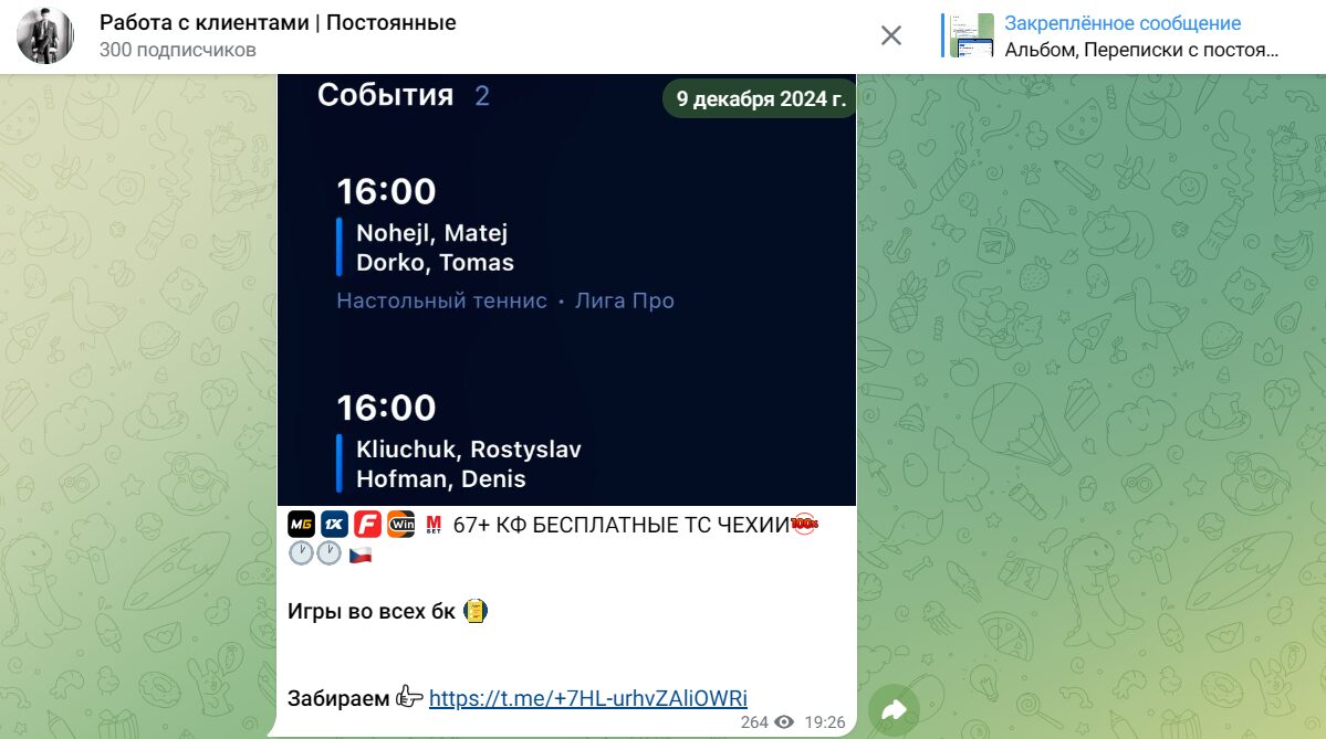 Работа с клиентами Постоянные реклама бк