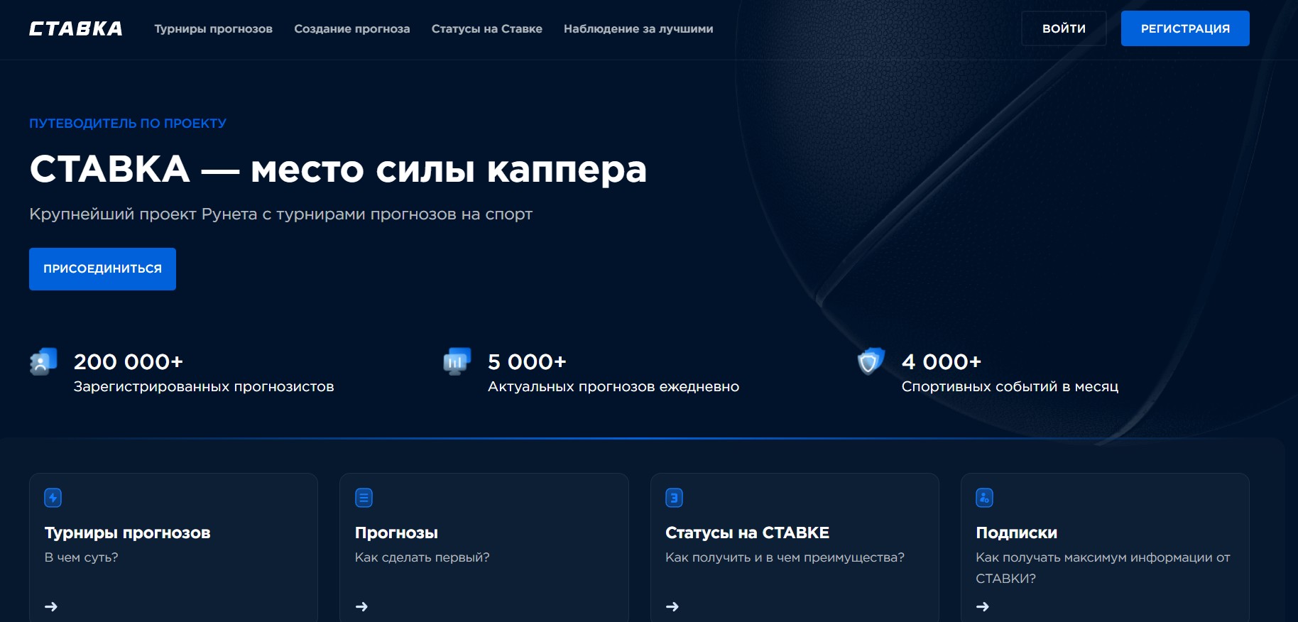 Официальный сайт Stavka TV с рейтингом прогнозистов