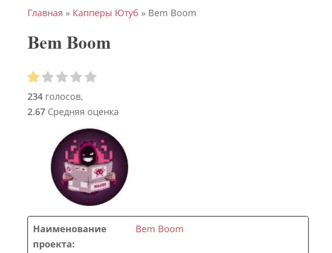 Проект Bem Boom